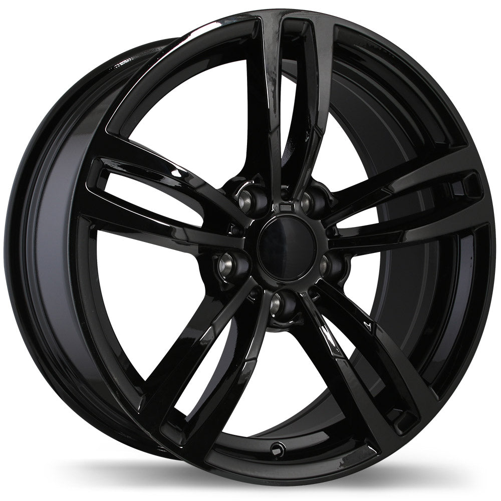 Replika R163A Gloss Black 17x8 +35 5x120mm 72.6mm