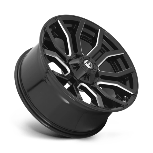 Fuel Offroad D711 RAGE Gloss Black Milled 24x12 -44 6x135|6x139.7mm 106.1mm