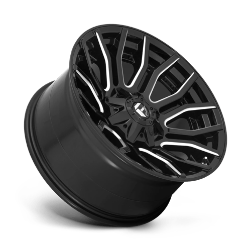 Fuel Offroad D711 RAGE Gloss Black Milled 20x10 -18 8x180mm 124.2mm
