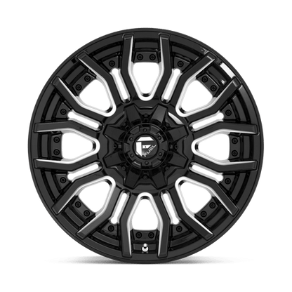 Fuel Offroad D711 RAGE Gloss Black Milled 20x10 -18 8x180mm 124.2mm