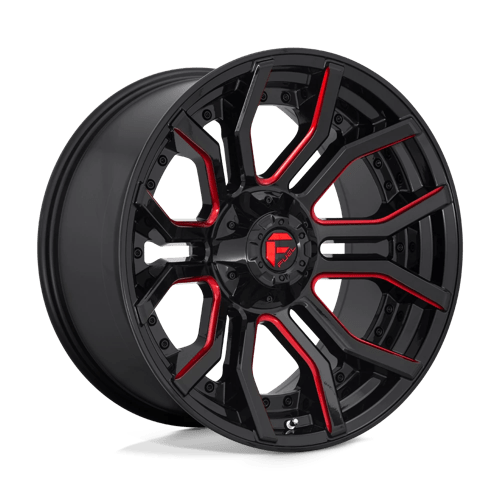 Fuel Offroad D712 RAGE Gloss Black Red Tinted Clear 20x10 -18 6x135|6x139.7mm 106.1mm