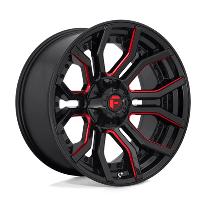Fuel Offroad D712 RAGE Gloss Black Red Tinted Clear 20x10 -18 6x135|6x139.7mm 106.1mm