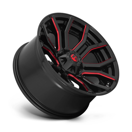 Fuel Offroad D712 RAGE Gloss Black Red Tinted Clear 20x10 -18 6x135|6x139.7mm 106.1mm