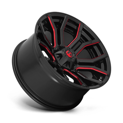 Fuel Offroad D712 RAGE Gloss Black Red Tinted Clear 20x10 -18 6x135|6x139.7mm 106.1mm