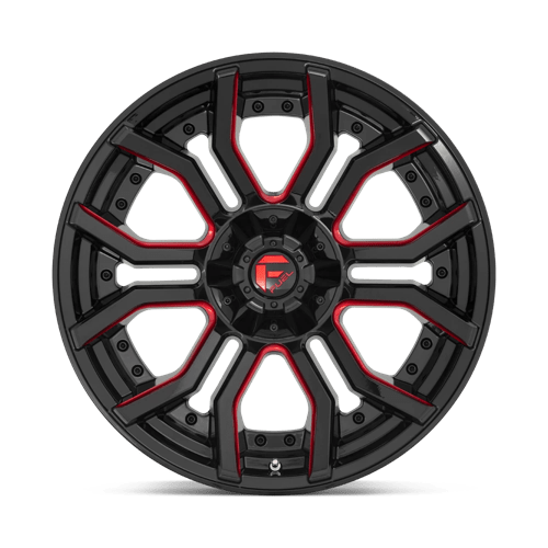 Fuel Offroad D712 RAGE Gloss Black Red Tinted Clear 20x10 -18 6x135|6x139.7mm 106.1mm