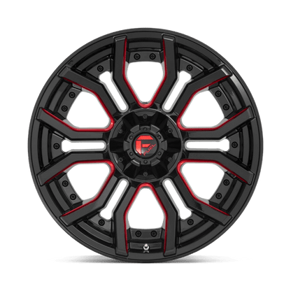 Fuel Offroad D712 RAGE Gloss Black Red Tinted Clear 20x10 -18 6x135|6x139.7mm 106.1mm