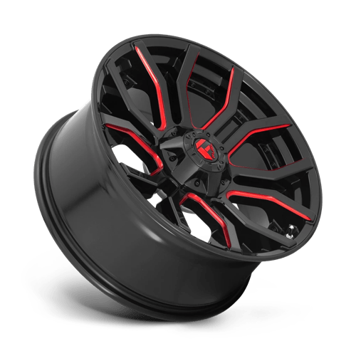 Fuel Offroad D712 RAGE Gloss Black Red Tinted Clear 24x12 -44 8x170mm 125.1mm