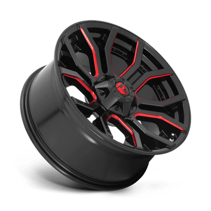 Fuel Offroad D712 RAGE Gloss Black Red Tinted Clear 22x10 -18 6x135|6x139.7mm 106.1mm