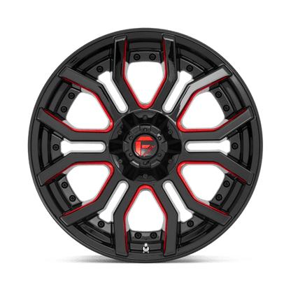 Fuel Offroad D712 RAGE Gloss Black Red Tinted Clear 24x12 -44 8x170mm 125.1mm
