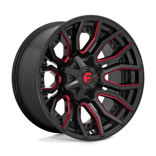 Fuel Offroad D712 RAGE Gloss Black Red Tinted Clear 20x10 -18 8x180mm 124.2mm