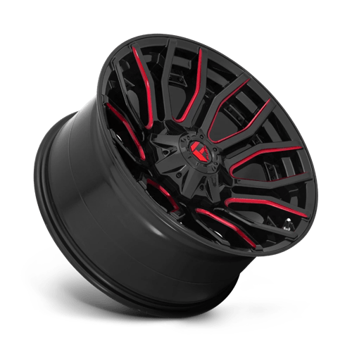 Fuel Offroad D712 RAGE Gloss Black Red Tinted Clear 20x10 -18 8x180mm 124.2mm