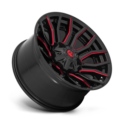 Fuel Offroad D712 RAGE Gloss Black Red Tinted Clear 20x10 -18 8x180mm 124.2mm