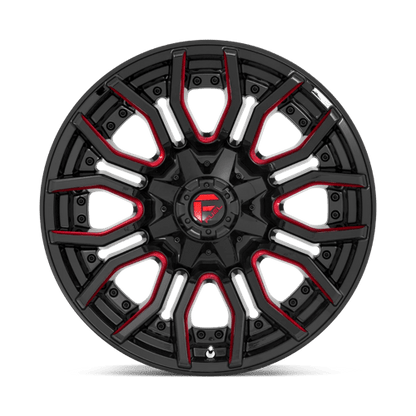 Fuel Offroad D712 RAGE Gloss Black Red Tinted Clear 20x10 -18 8x180mm 124.2mm