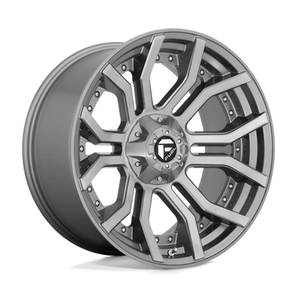 Fuel Offroad D713 RAGE PLATINUM Brushed Gun Metal Tinted Clear 22x10 -18 6x135|6x139.7mm 106.1mm