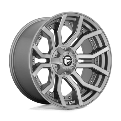 Fuel Offroad D713 RAGE PLATINUM Brushed Gun Metal Tinted Clear 20x9 +1 6x135|6x139.7mm 106.1mm