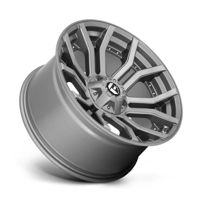 Fuel Offroad D713 RAGE PLATINUM Brushed Gun Metal Tinted Clear 20x10 -18 5x127|5x139.7mm 87.1mm