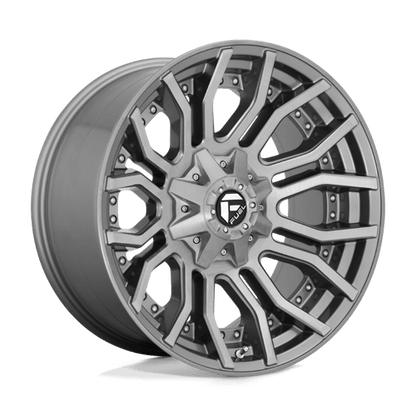 Fuel Offroad D713 RAGE PLATINUM Brushed Gun Metal Tinted Clear 20x10 -18 8x180mm 124.2mm