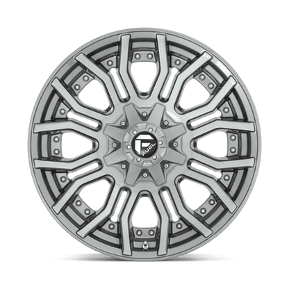 Fuel Offroad D713 RAGE PLATINUM Brushed Gun Metal Tinted Clear 20x10 -18 8x170mm 125.1mm