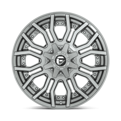 Fuel Offroad D713 RAGE PLATINUM Brushed Gun Metal Tinted Clear 20x10 -18 8x180mm 124.2mm