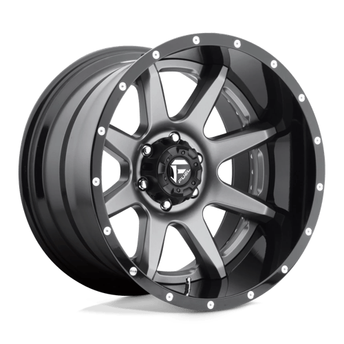 Fuel Offroad D238 RAMPAGE Matte Gun Metal Black Lip 22x14 -70 5x127mm 78.1mm - 2 PIECE