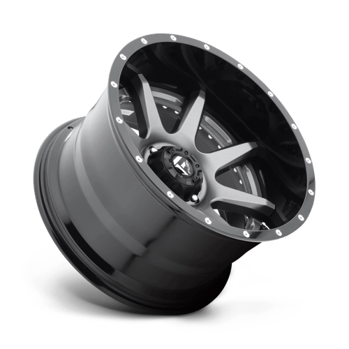 Fuel Offroad D238 RAMPAGE Matte Gun Metal Black Lip 22x14 -70 5x127mm 78.1mm - 2 PIECE