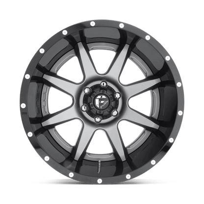 Fuel Offroad D238 RAMPAGE Matte Gun Metal Black Lip 22x14 -70 5x127mm 78.1mm - 2 PIECE