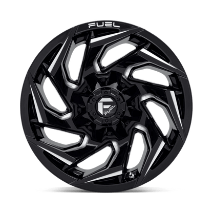 Fuel Offroad D753 REACTION Gloss Black Milled 17x9 -12 5x139.7|5x150mm 110.1mm