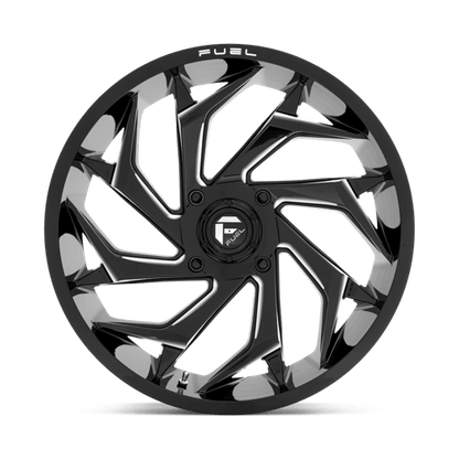 Fuel Offroad D753 REACTION UTV Gloss Black Milled 22x7 0 4x156mm 132mm