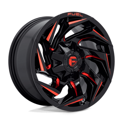Fuel Offroad D755 REACTION Gloss Black Milled W/ Red Tint 20x9 +1 6x114.3|6x139.7mm 78.1mm