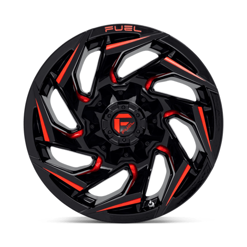 Fuel Offroad D755 REACTION Gloss Black Milled W/ Red Tint 20x9 +1 6x114.3|6x139.7mm 78.1mm