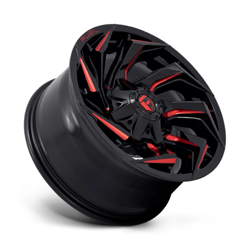 Fuel Offroad D755 REACTION Gloss Black Milled W/ Red Tint 18x9 +1 6x135|6x139.7mm 106.1mm