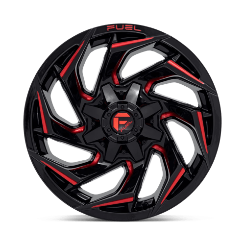 Fuel Offroad D755 REACTION Gloss Black Milled W/ Red Tint 18x9 +1 6x135|6x139.7mm 106.1mm