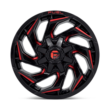 Fuel Offroad D755 REACTION Gloss Black Milled W/ Red Tint 18x9 +1 6x135|6x139.7mm 106.1mm