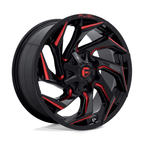 Fuel Offroad D755 REACTION Gloss Black Milled W/ Red Tint 20x9 +20 8x165.1mm 125.1mm