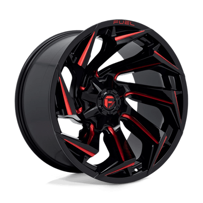Fuel Offroad D755 REACTION Gloss Black Milled W/ Red Tint 22x12 -44 8x165.1mm 125.1mm