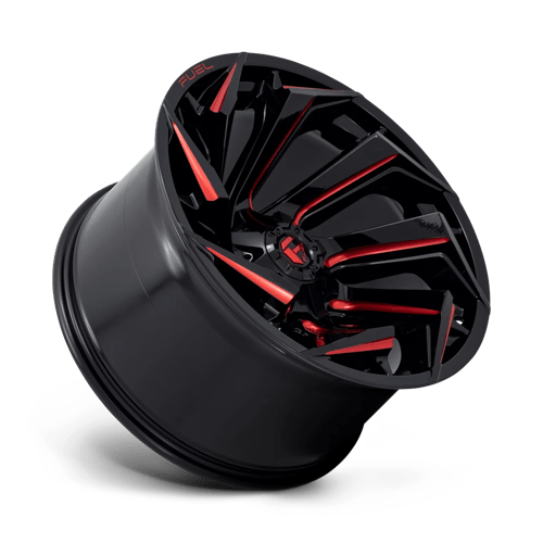 Fuel Offroad D755 REACTION Gloss Black Milled W/ Red Tint 22x12 -44 8x165.1mm 125.1mm