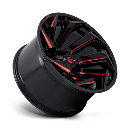 Fuel Offroad D755 REACTION Gloss Black Milled W/ Red Tint 22x12 -44 8x165.1mm 125.1mm