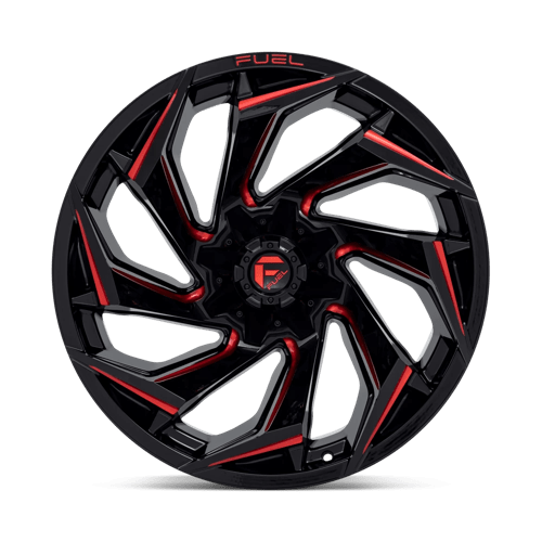 Fuel Offroad D755 REACTION Gloss Black Milled W/ Red Tint 22x12 -44 8x165.1mm 125.1mm