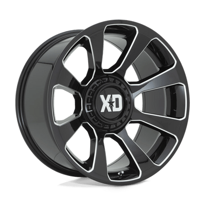 XD Series XD854 REACTOR Gloss Black Milled 20x10 -18 5x127|5x139.7mm 78.1mm