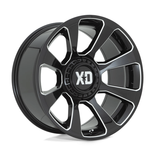 XD Series XD854 REACTOR Gloss Black Milled 20x10 -18 5x139.7|5x150mm 110.1mm