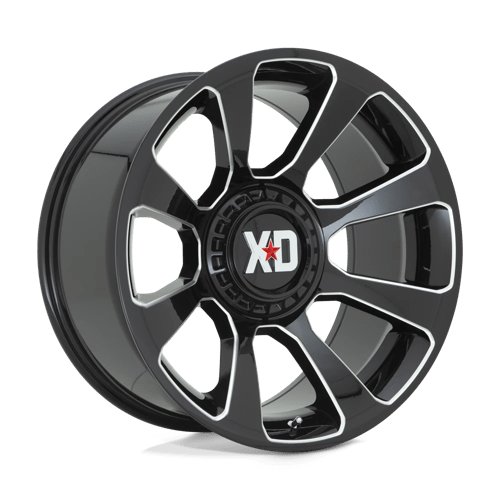 XD Series XD854 REACTOR Gloss Black Milled 20x10 -18 5x139.7|5x150mm 110.1mm