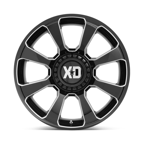 XD Series XD854 REACTOR Gloss Black Milled 20x9 +18 5x139.7|5x150mm 110.1mm