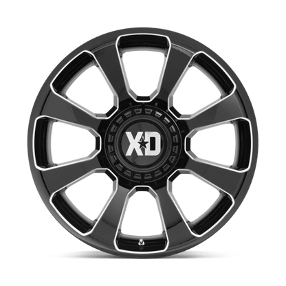 XD Series XD854 REACTOR Gloss Black Milled 20x9 +18 6x135|6x139.7mm 106.1mm