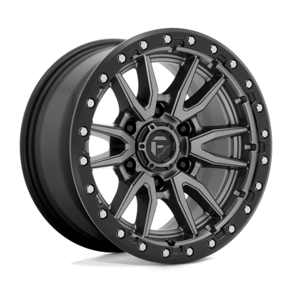 Fuel Offroad D680 REBEL Matte Gunmetal Black Bead Ring 16x8 +1 6x139.7mm 106.1mm