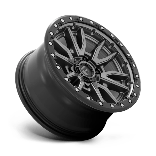 Fuel Offroad D680 REBEL Matte Gunmetal Black Bead Ring 16x8 +1 6x139.7mm 106.1mm