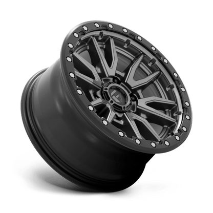 Fuel Offroad D680 REBEL Matte Gunmetal Black Bead Ring 16x8 +1 6x139.7mm 106.1mm