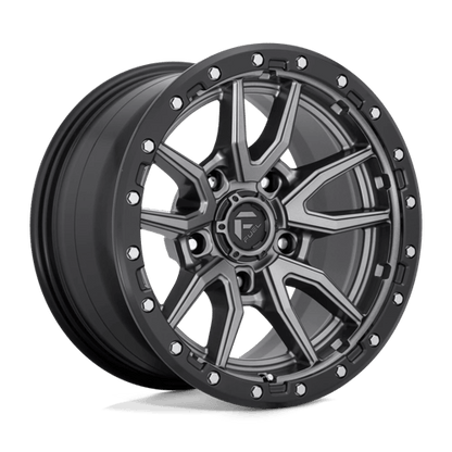 Fuel Offroad D680 REBEL Matte Gunmetal Black Bead Ring 17x9 -12 5x127mm 71.5mm