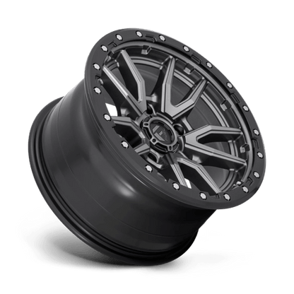 Fuel Offroad D680 REBEL Matte Gunmetal Black Bead Ring 17x9 -12 5x127mm 71.5mm