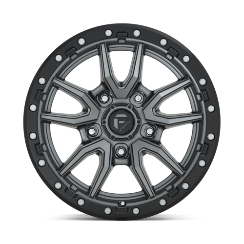 Fuel Offroad D680 REBEL Matte Gunmetal Black Bead Ring 17x9 -12 5x127mm 71.5mm