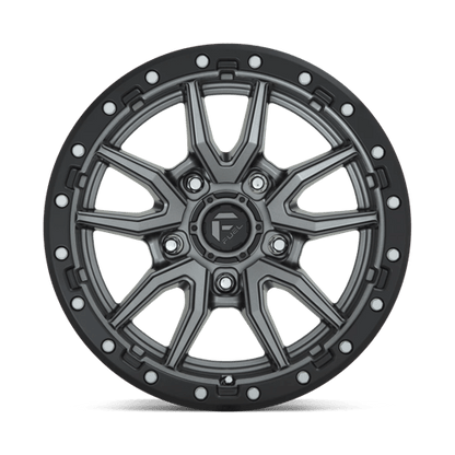 Fuel Offroad D680 REBEL Matte Gunmetal Black Bead Ring 17x9 -12 5x127mm 71.5mm